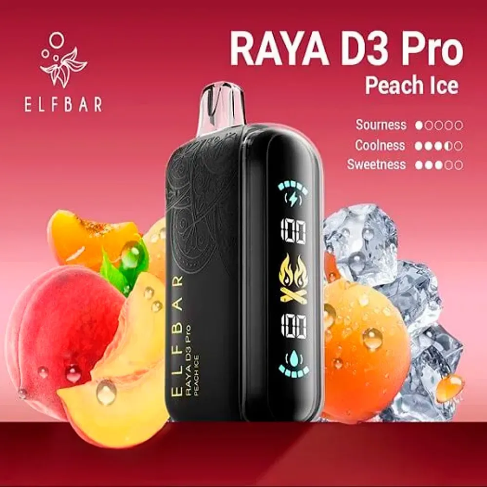 ELF BAR RAYA D3 PRO – PEACH ICE